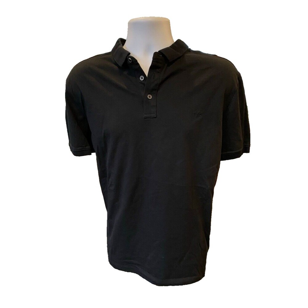 Michael Kors Men's Polo Shirt Size Extra Large Black Tiny Logo Embroidered EUC